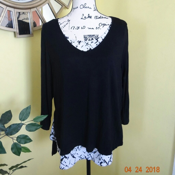Apt. 9 Tops - Apt. 9 Black Top XL